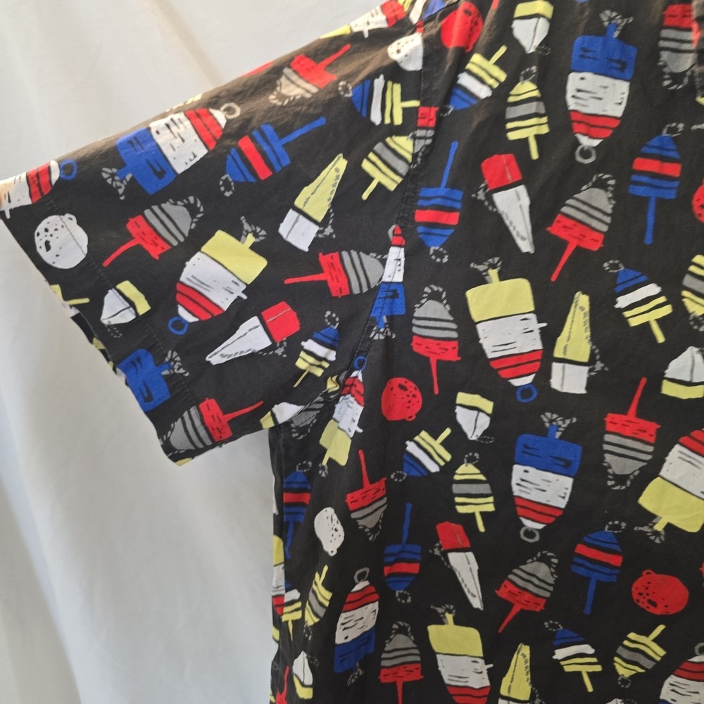 Unionbay Men's Short Sleeve Shirt Button-down All-Over Buoy Print Size L - Picture 5 of 13